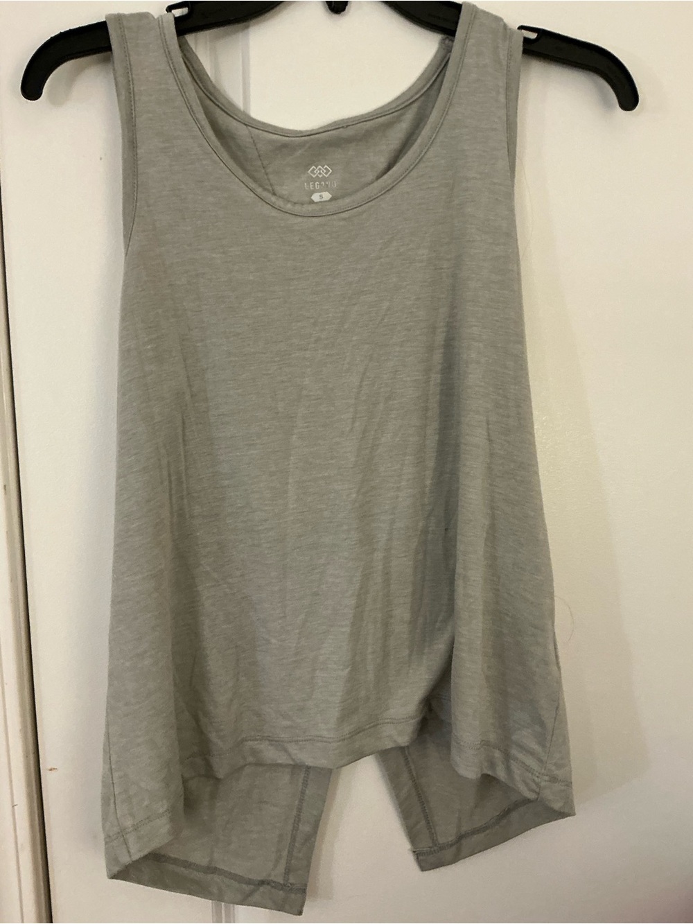 🔥 LEGEND Active Heather Gray Open Split Back Running Tank Top - Women's Size  S